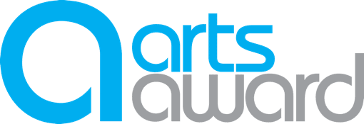 a blue and grey logo